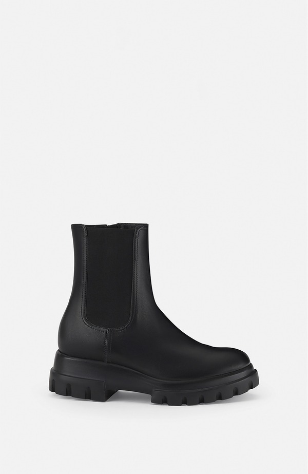 エージーエル レディース シューズ ブーツ・レインブーツ スエードクロス アンクル AGL Chunky Beat Water-resistant suede ankle boot Black 黒いこと