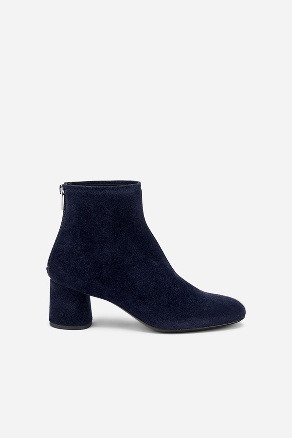 エージーエル レディース シューズ ブーツ・レインブーツ アンクル 踵 AGL Olga Wateresistant Velour Ankle Boot witheel Night