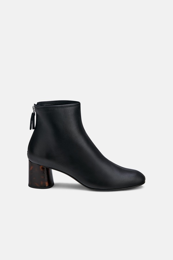 エージーエル レディース シューズ ブーツ・レインブーツ アンクル 踵 AGL Veta Precious Ankle Boot witheel Black Nappa 黒いこと