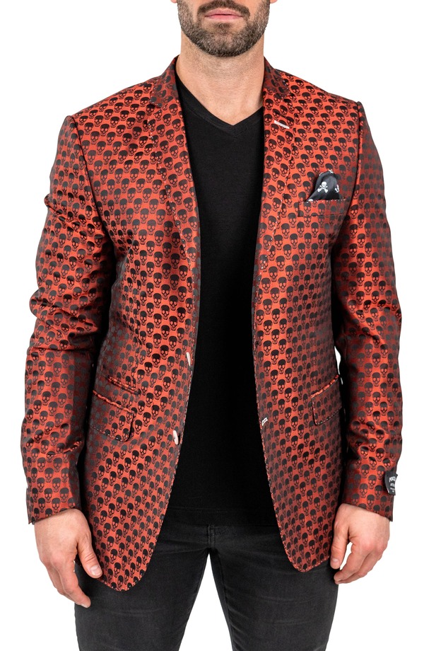 マセオ メンズ アウター ジャケット・ブルゾン コート Maceoo Skull Sport Coat Orange オレンジ｜ReVida 店