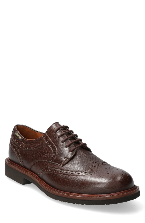 メフィスト メンズ シューズ ウィングチップ 力くらべ Mephisto Max Wingtip Derby Chestnut Gipsi