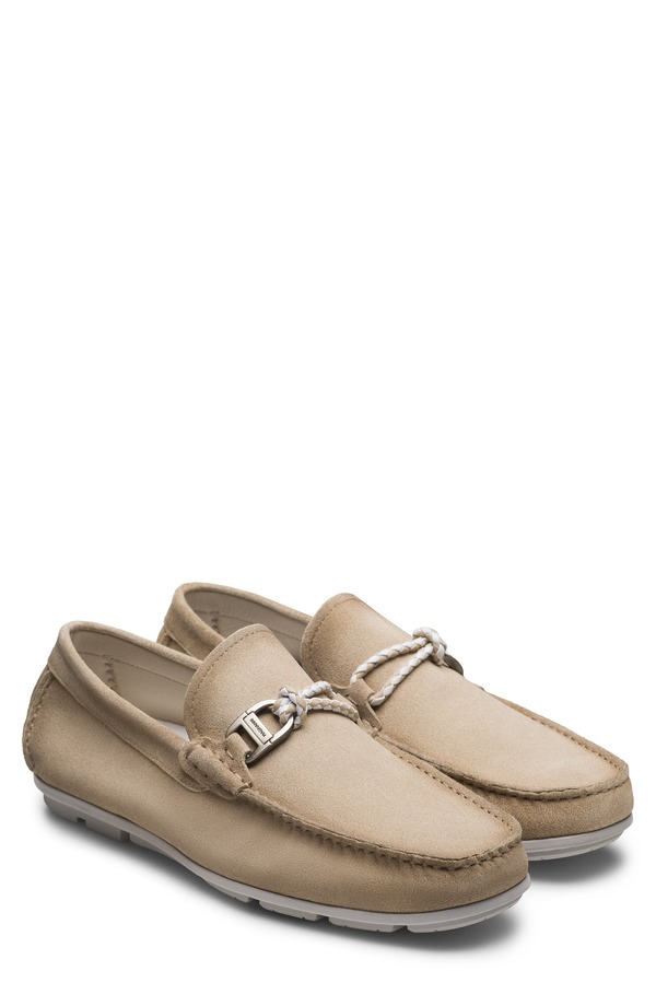 マグナーニ メンズ シューズ 置き目毛皮 Magnanni Monterey Braid Bit Loafer Tierra Suede