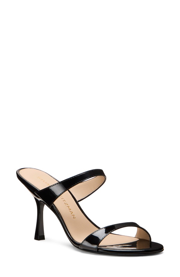スチュアート ワイツマン レディース シューズ 踵 サンダル Stuart Weitzmanudist Sandal Black Patent 黒いこと