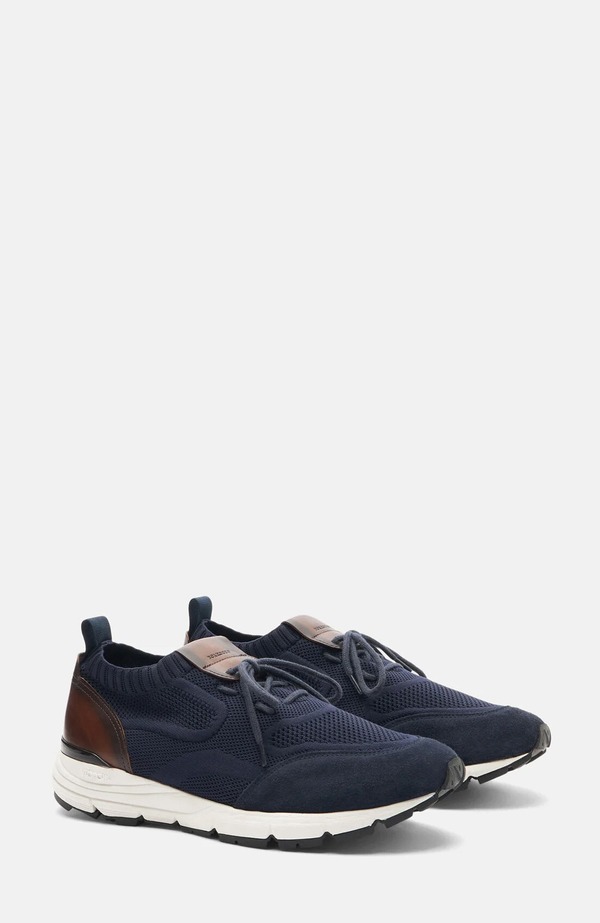 スカロッソ メンズ シューズ スニーカー SCAROSSO Robbie Sneakers Blue - Knit ブルー｜ReVida 店