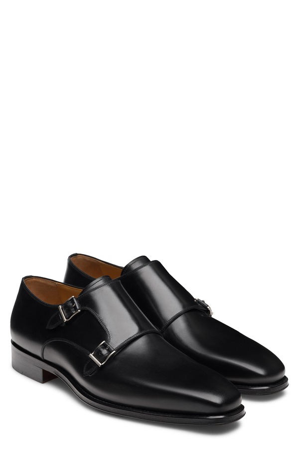 マグナーニ メンズ シューズ モンク Magnanni Landon II Black Plain Toe Two Buckle Monk Shoe Black 黒いこと