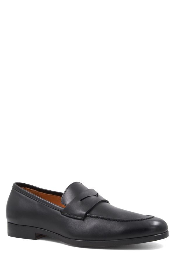 ブルーノマグリ メンズ シューズ 置き目毛革 Bruno Magli Flex Apron Toe Penny Loafer Black 黒いこと