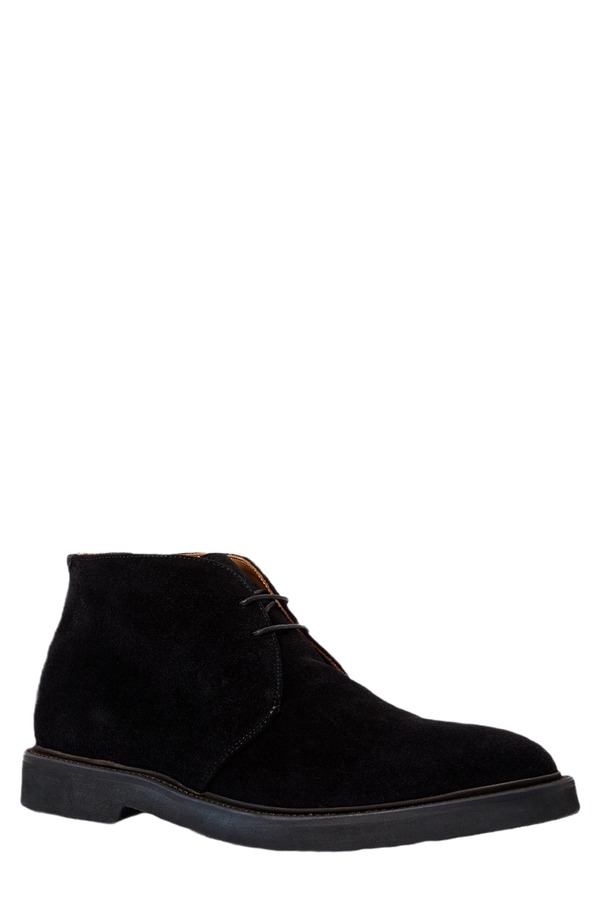アクアタリア メンズ シューズ ブーツ・レインブーツ Aquatalia Golliard Wateresistant Chukka Boot Black Suede ブラック|ReVida 店