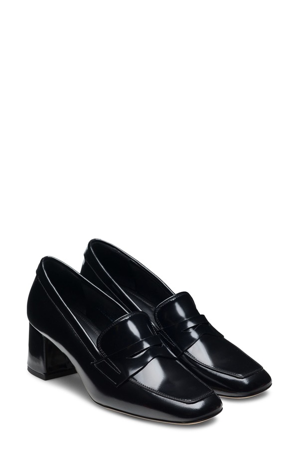 マグナーニ レディース シューズ 踵 置き目毛皮 Magnanni Stasia Penny Loafer Pump Black 黒いこと