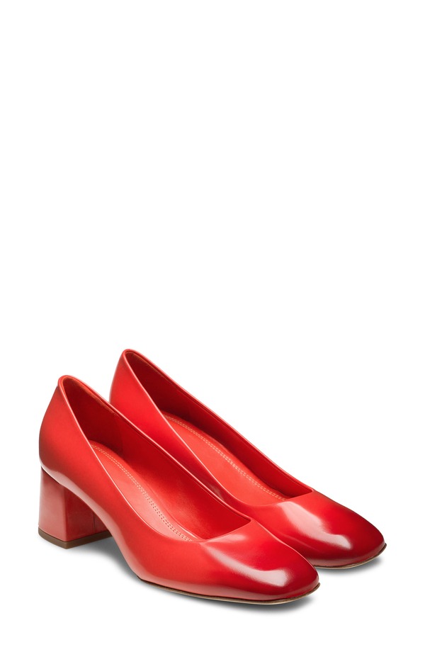 マグナーニ レディース シューズ 踵 Magnanni Stasia Block Heel Pump Red 赤いこと