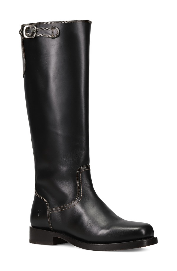 飛球 レディース シューズ ブーツ・レインブーツ Frye Campus Knee High Riding Boot Black 黒いこと