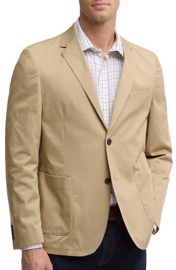 バブアー メンズ アウター ジャケット・ブルゾン コットン ブレザー Barbour Bellamy Tailored Fit Stretch Cotton Blazer Sand サンド