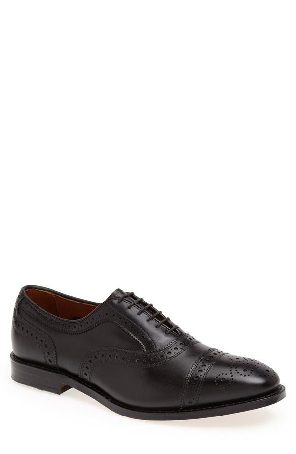 ウディアレン エドモンズ メンズ シューズ オックスフォード 旗がしら Allen Edmondstrand Cap Toe Oxford Black Leather 黒いこと