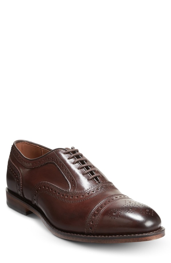 ウディアレン エドモンズ メンズ シューズ オックスフォード 旗がしら Allen Edmondstrand Cap Toe Oxford Mahogany
