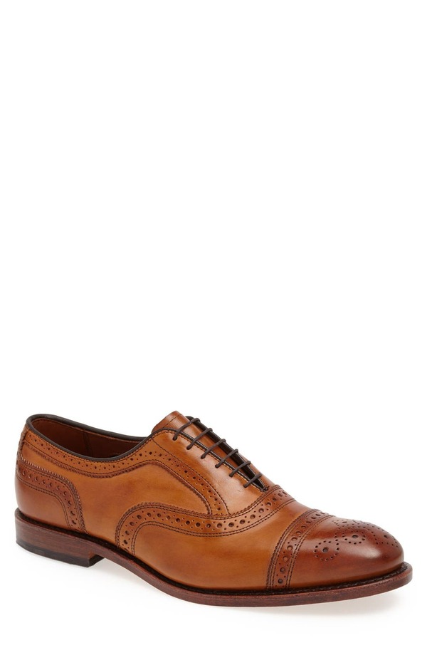 ウディアレン エドモンズ メンズ シューズ オックスフォード 旗がしら Allen Edmondstrand Cap Toe Oxford Walnut Leather