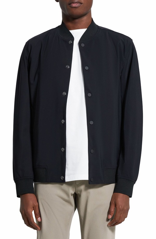 セオリー メンズ アウター ジャケット・ブルゾン Theory Murphy Precision Bomber Jacket Black - 001 ブラック