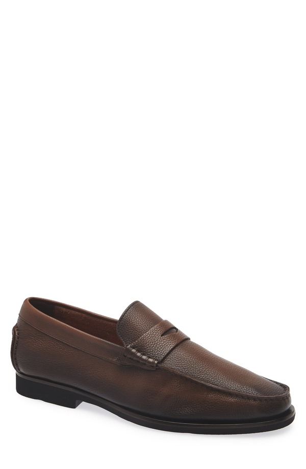 サントーニ メンズ シューズ スリッポン・ローファー Santonikangia Penny Loafer Dark Brown 赤銅色
