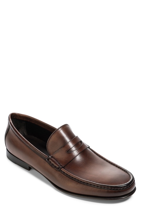 トゥーブート メンズ シューズ 置き目毛革 TO BOOT NEW YORK Clapton Penny Loafer Burnished Brown 赤銅色