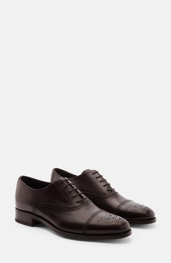 スカロッソ メンズ シューズ オックスフォード SCAROSSO Silvioxfords Dark Brown Calf 赤銅色