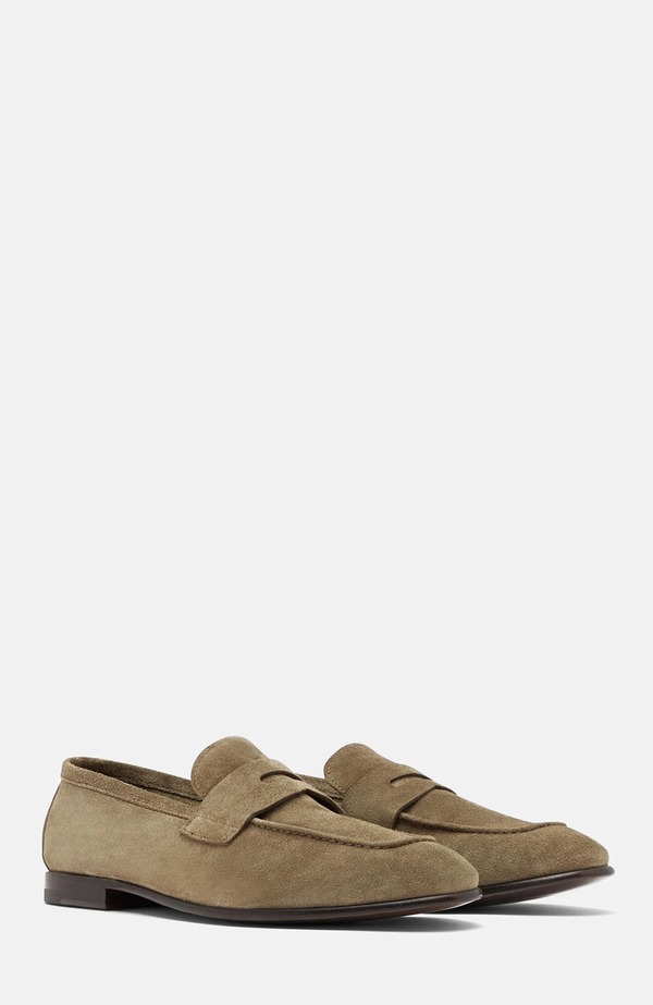 スカロッソ メンズ シューズ スリッポン・ローファー SCAROSSO Gregory Loafers Taupe - Suede トープ