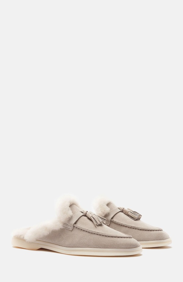 スカロッソ レディース シューズ パンプス SCAROSSO Lucrezia Mulesand - Suede Fur 沙子