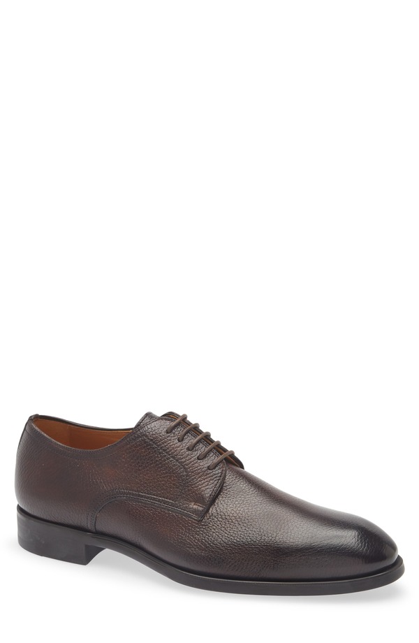 マグナーニ メンズ シューズ 競り合い Magnanni Melo Derby Brown Rugo 赤銅色