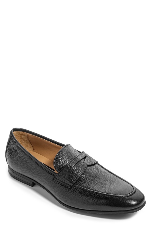 トゥーブート メンズ シューズ スリッポン・ローファー なめし革 TO BOOT NEW YORK Merritt Pebbled Leather Penny Loafer Black 黒いこと