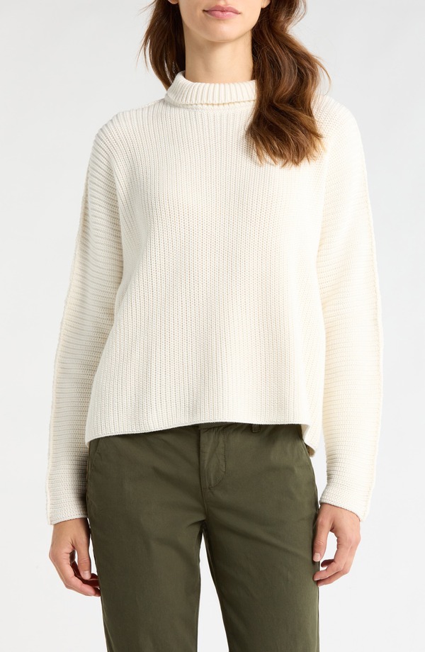 真っ正直 ＆ アイリーン レディース アウター パーカー・スウェット タートルネック プルオーバー Frank \u0026 Eileen Montecito Turtleneck Sweater Ivory 象牙色