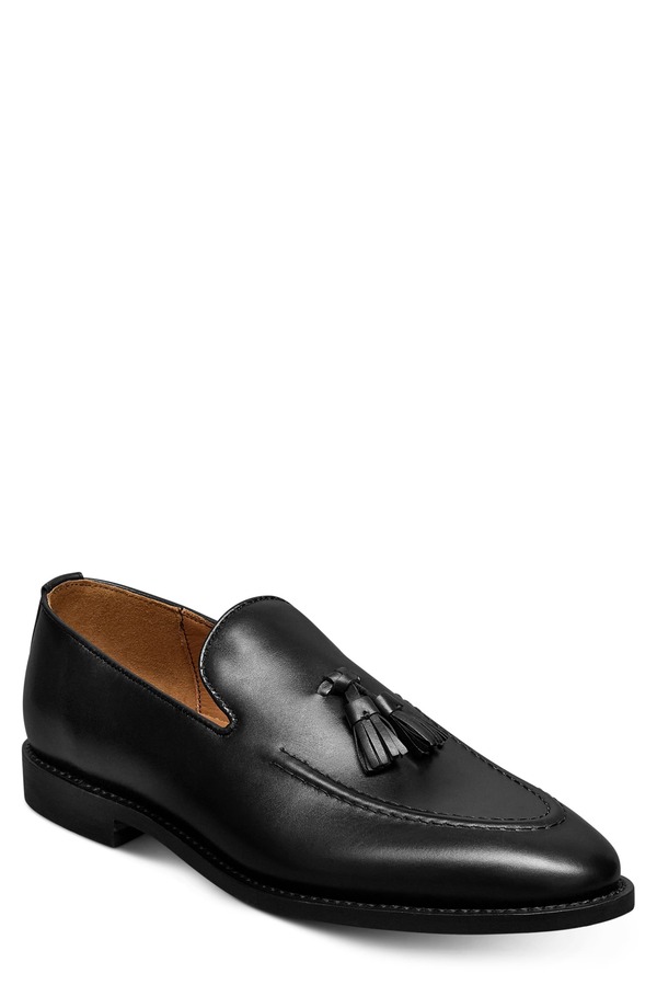 ウディアレン エドモンズ メンズ シューズ 置き目毛革 Allen Edmonds Rand Apron Toe Tasseloafer Black 黒いこと