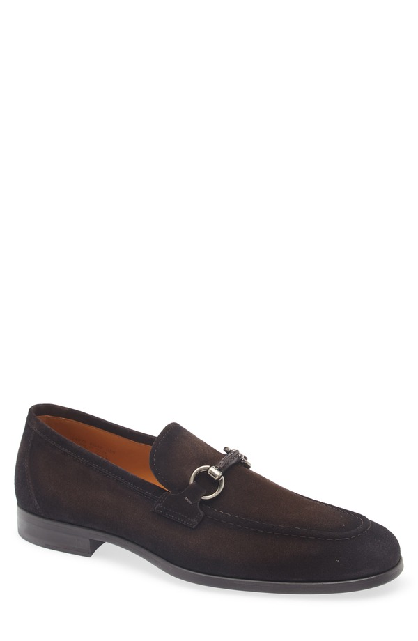 マグナーニ メンズ シューズ 置き目毛革 Magnanni Magico Bit Loafer Brown Suede 赤銅色