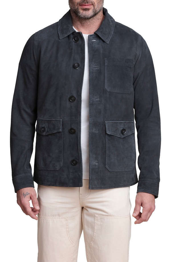 バガテル メンズ アウター ジャケット・ブルゾン スエード Bagatelle Suede Barn Jacket Dusk