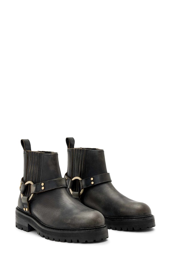 オールセインツ レディース シューズ ブーツ・レインブーツ AllSaints Maddie Lug Sole Biker Boot Dark Brown 赤銅色