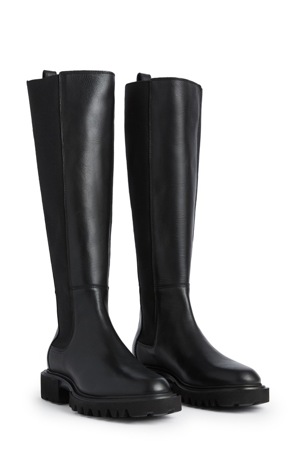 オールセインツ レディース シューズ ブーツ・レインブーツ AllSaints Maeve Knee High Boot Black 黒いこと