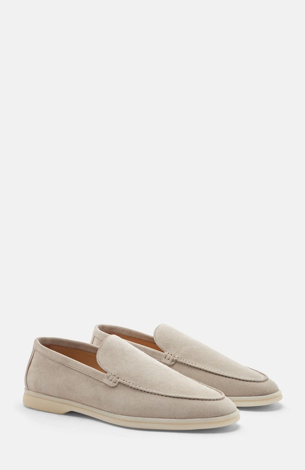 スカロッソ メンズ シューズ 置き目毛革 SCAROSSO Ludovico Loafersand - Suede 砂子