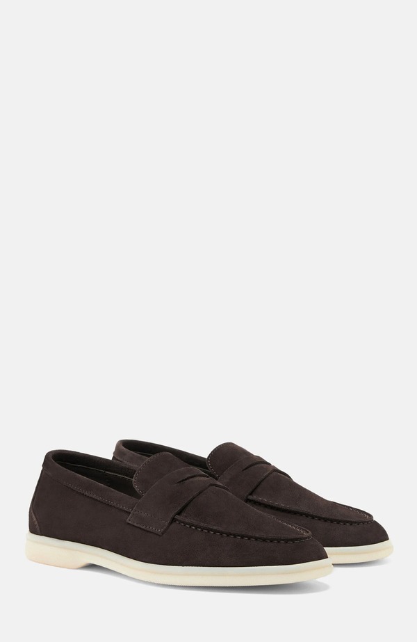 スカロッソ レディース シューズ スリッポン・ローファー SCAROSSO Luciana Loafers Brown - Suede ブラウン