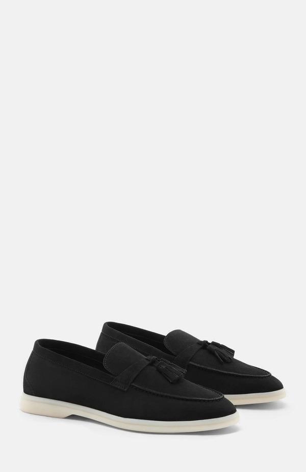 スカロッソ レディース シューズ スリッポン・ローファー SCAROSSO Leandra Loafers Black Edit - Suede 黒いこと