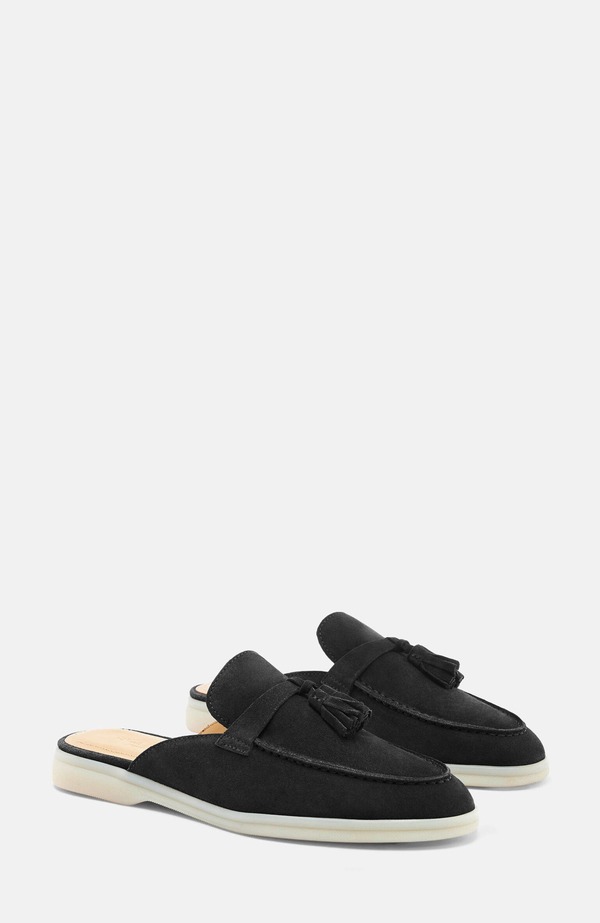 スカロッソ レディース シューズ パンプス SCAROSSO Lucrezia Mules Black Edit - Suede 黒いこと
