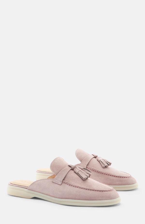 スカロッソ レディース シューズ パンプス SCAROSSO Lucrezia Mules Pink - Suede サクラ色