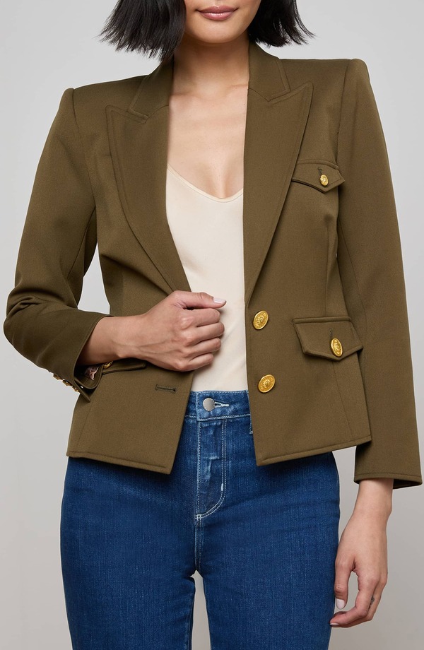 ラジャンス レディース アウター ジャケット・ブルゾン ブレザー L'AGENCE Wylla Structured Blazer Pine/ Multi Western Snake マルチカラー