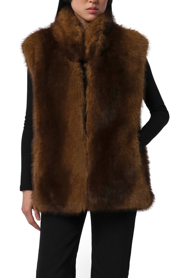 アパリス レディース アウター ジャケット・ブルゾン ベスト Apparis Laila Faux Mink Vest Mink ミンク