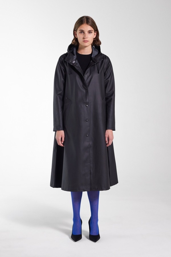ストゥッテルハイム レディース アウター ジャケット・ブルゾン コート Stutterheimosebacke Long Raincoat Black ブラック