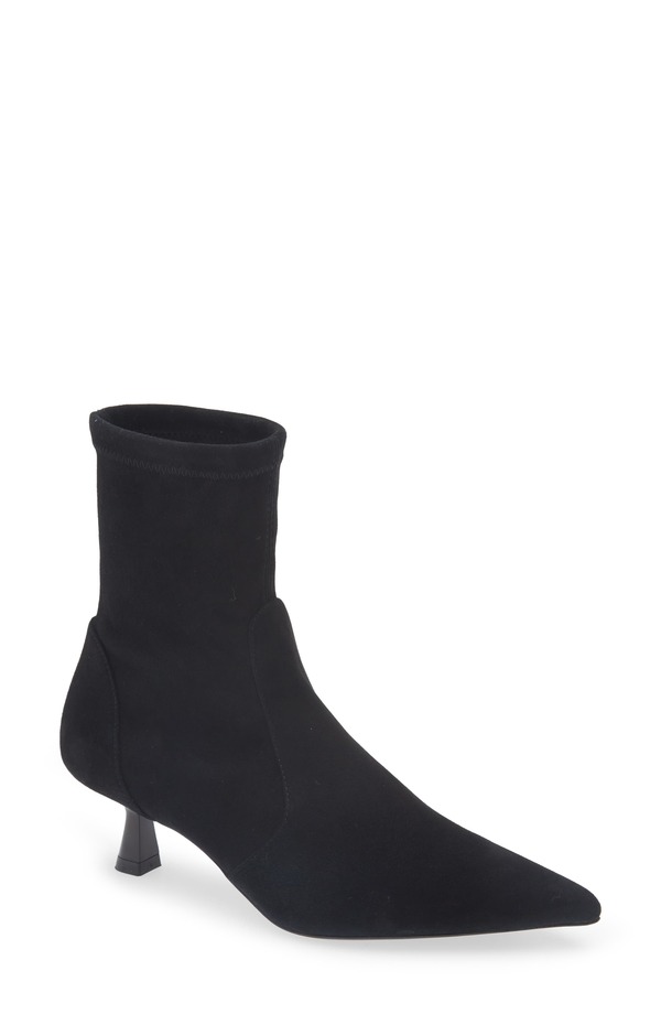 スチュアート ワイツマン レディース シューズ ブーツ・レインブーツ Stuart Weitzman Stuart Supersculpt Pointy Toe Bootie 50 Black/Black ブラック