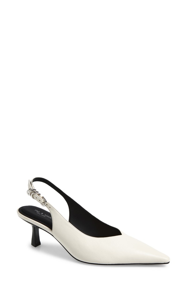 ラグアンドボーン レディース シューズ ヒール rag & bone Brynn Slingbackitten Heel Pump Antique White ホワイト
