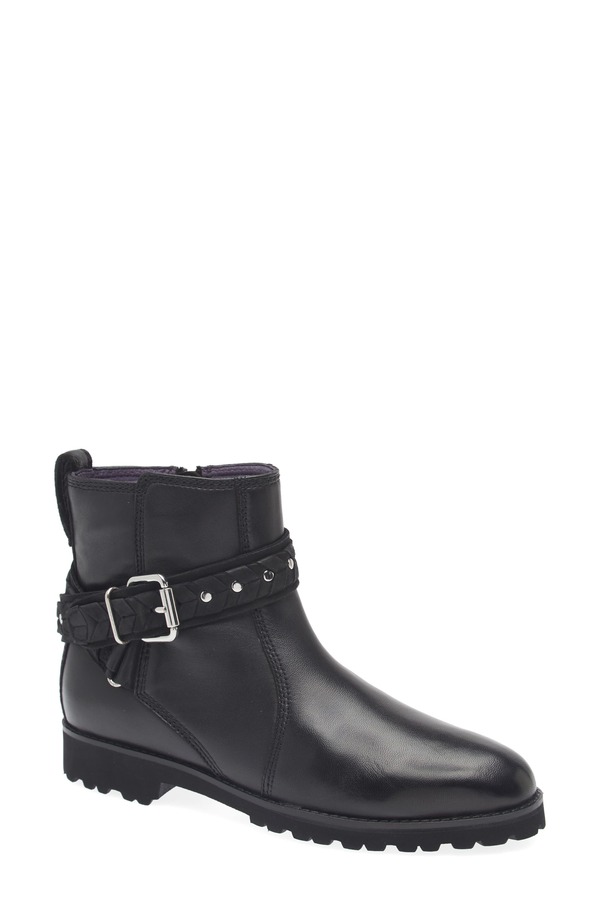 ロバート ツア レディース シューズ ブーツ・レインブーツ Robert Zur Nicolle Buckle Strap Bootie Black 黒いこと