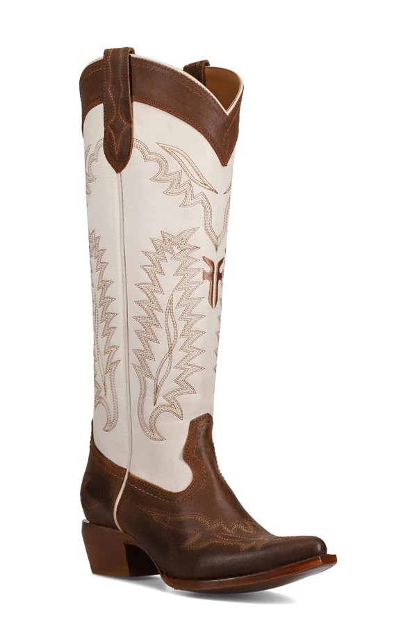 飛球 レディース シューズ ブーツ・レインブーツ Frye Sacha Knee High Western Bootoffee White 白いこと