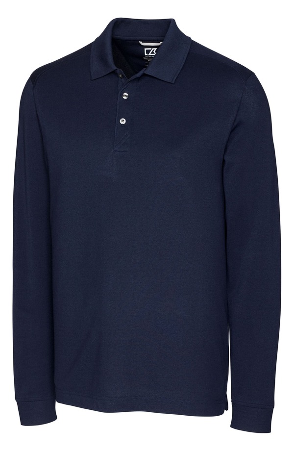 カッターアンドバック メンズ トップス ポロシャツ Cutter & Buck Advantage Tri-Blend Long Sleeve Polo Liberty Navy ネイビー
