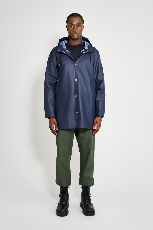 ストゥッテルハイム レディース アウター ジャケット・ブルゾン コート Stutterheim Stockholm Lightweight Raincoat Navy ネイビー