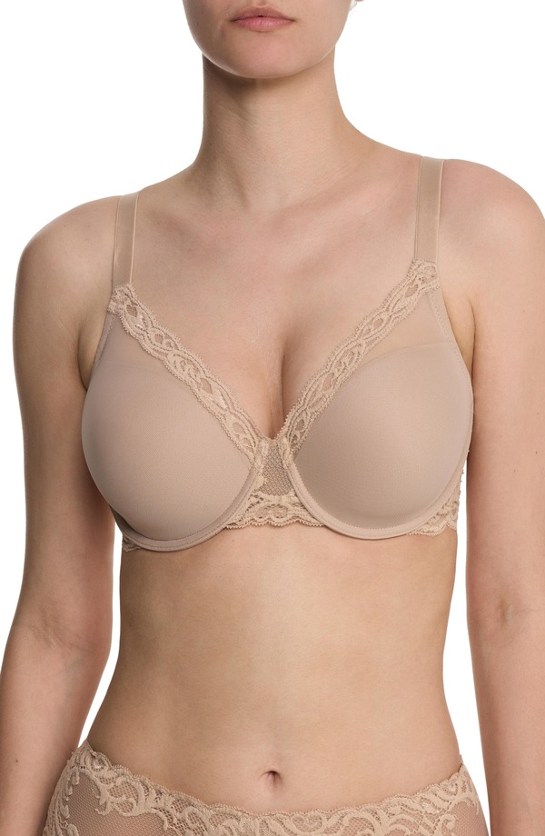 ナトリ レディース トップス Tシャツ Natori Feathers Full Figure Plunge T-Shirt Bra Cafe｜ReVida 店