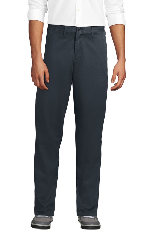 ランズエンド メンズ ボトムス カジュアルパンツ Lands' End Travel Kit Comfort Waist Classic Fit Chino Pant Steel Gray グレー