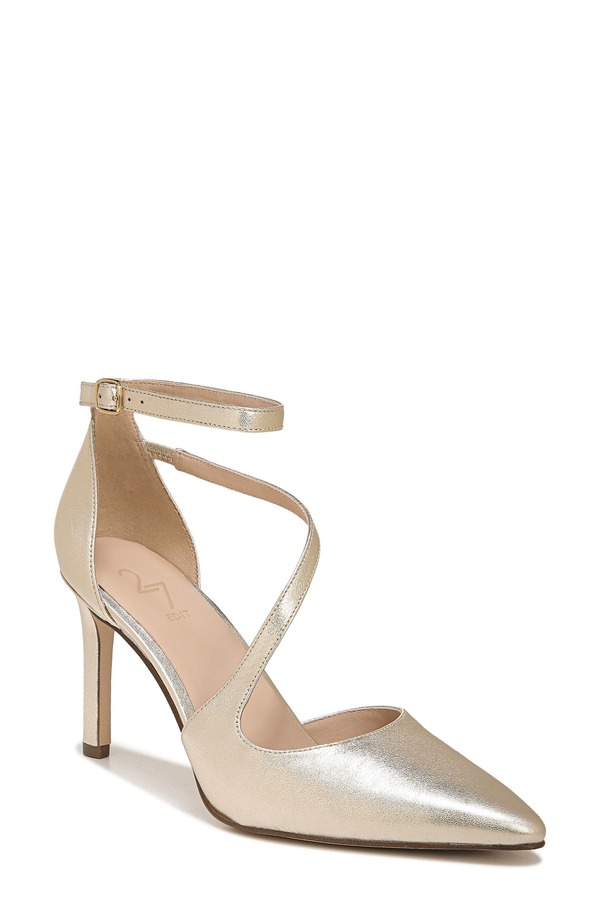 27 エディット ナチュラライザー レディース シューズ ヒール アンクル 27 EDIT Naturalizer Abilyn Ankle Strapump Gold Leather ゴールド