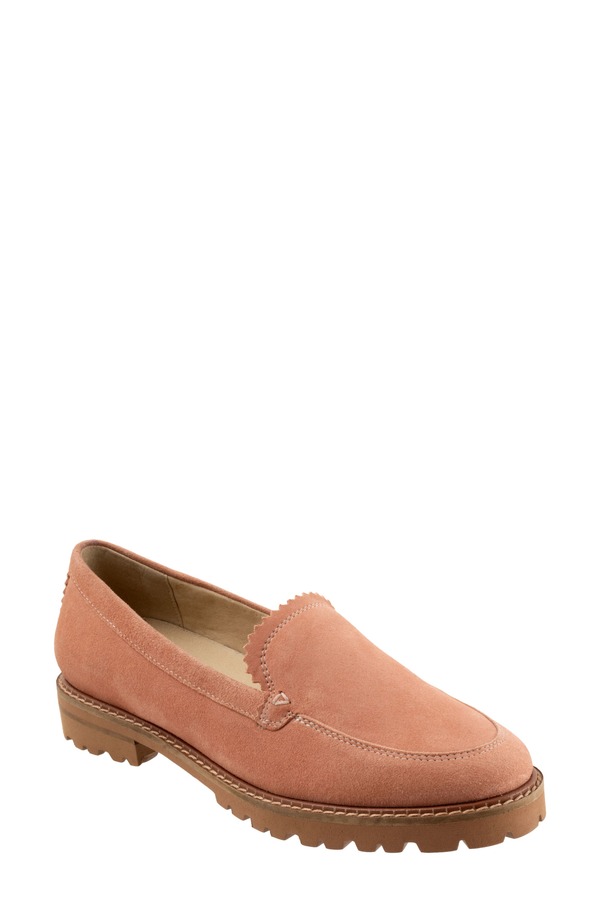 トロッターズ レディース シューズ スリッポン・ローファー Trotters Fayth Loafer Pale Pink Suede サクラ色